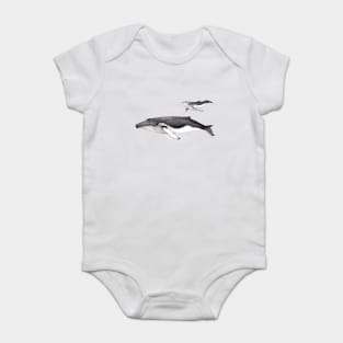 Humpback whale and baby Baby Bodysuit